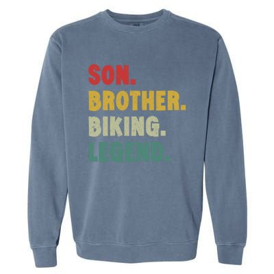 Vintage Mountain Biking Cycling Gift For Him Brother And Son Gift Garment-Dyed Sweatshirt