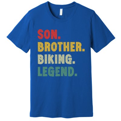 Vintage Mountain Biking Cycling Gift For Him Brother And Son Gift Premium T-Shirt