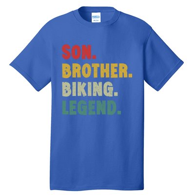 Vintage Mountain Biking Cycling Gift For Him Brother And Son Gift Tall T-Shirt