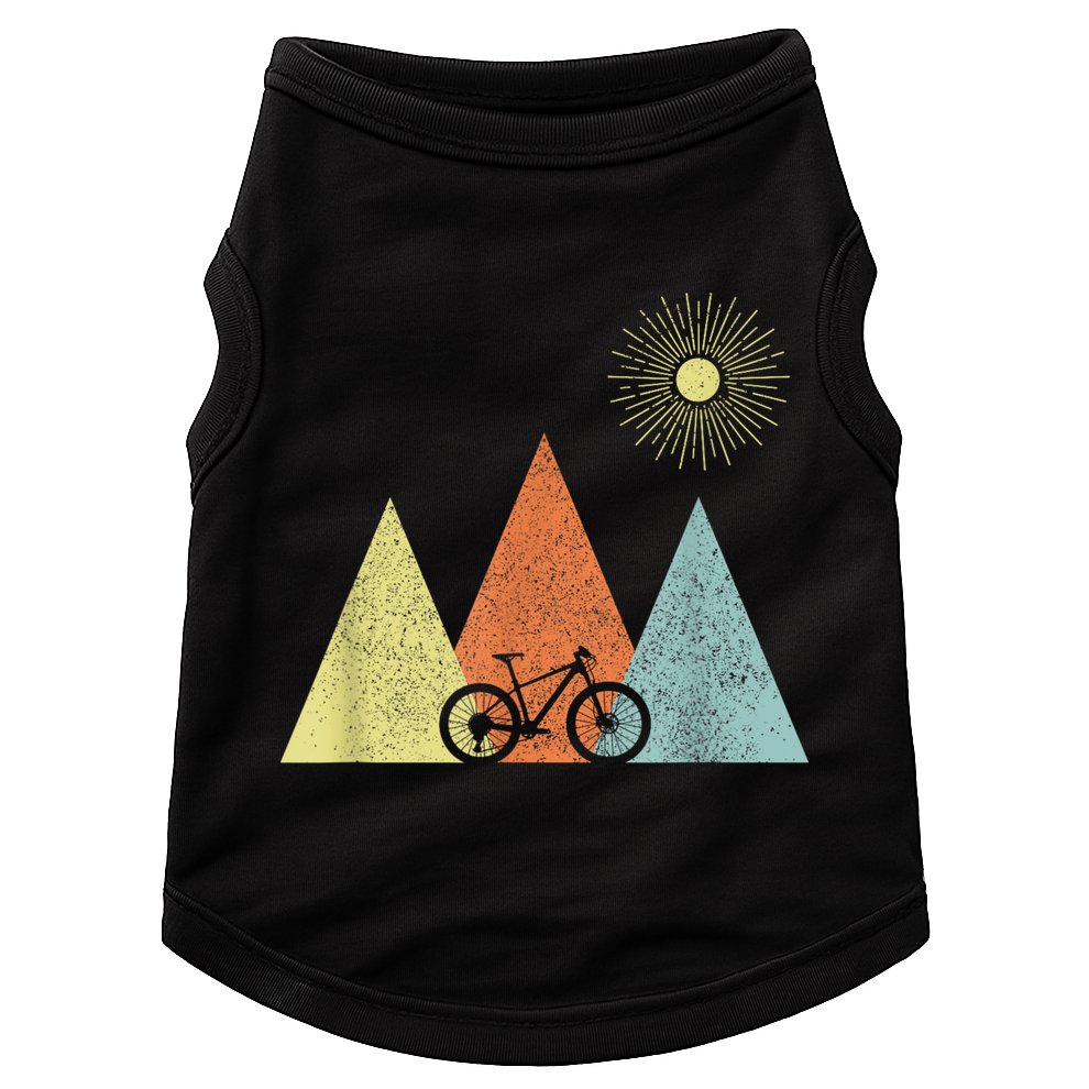 Vintage Mountain Bike MTB Bicycle Cycling Cyclist Biker Gift Doggie Tank