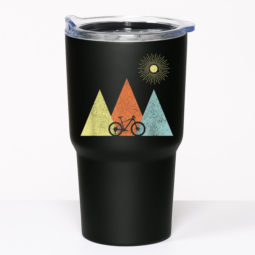 Vintage Mountain Bike MTB Bicycle Cycling Cyclist Biker Gift Tumbler