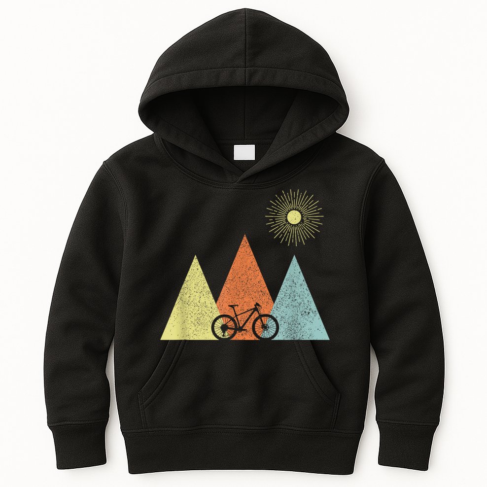 Vintage Mountain Bike MTB Bicycle Cycling Cyclist Biker Gift Kids Hoodie