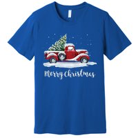 Vintage Merry Christmas Red Truck Old Fashioned Christmas Funny Gift Premium T-Shirt