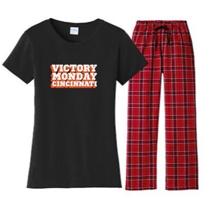 Victory Monday Cincinnati Women's Flannel Pajama Set