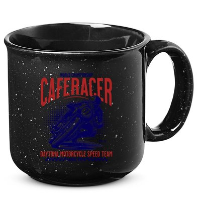 Vintage Motorcycle Caferacer Classic Gift 15oz Campfire Ceramic Mug
