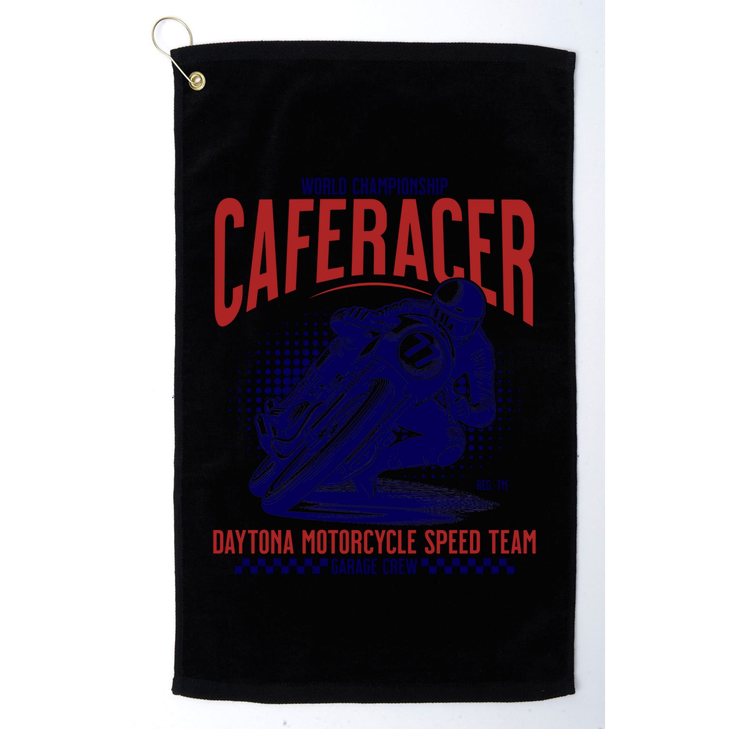 Vintage Motorcycle Caferacer Classic Gift Golf Towel