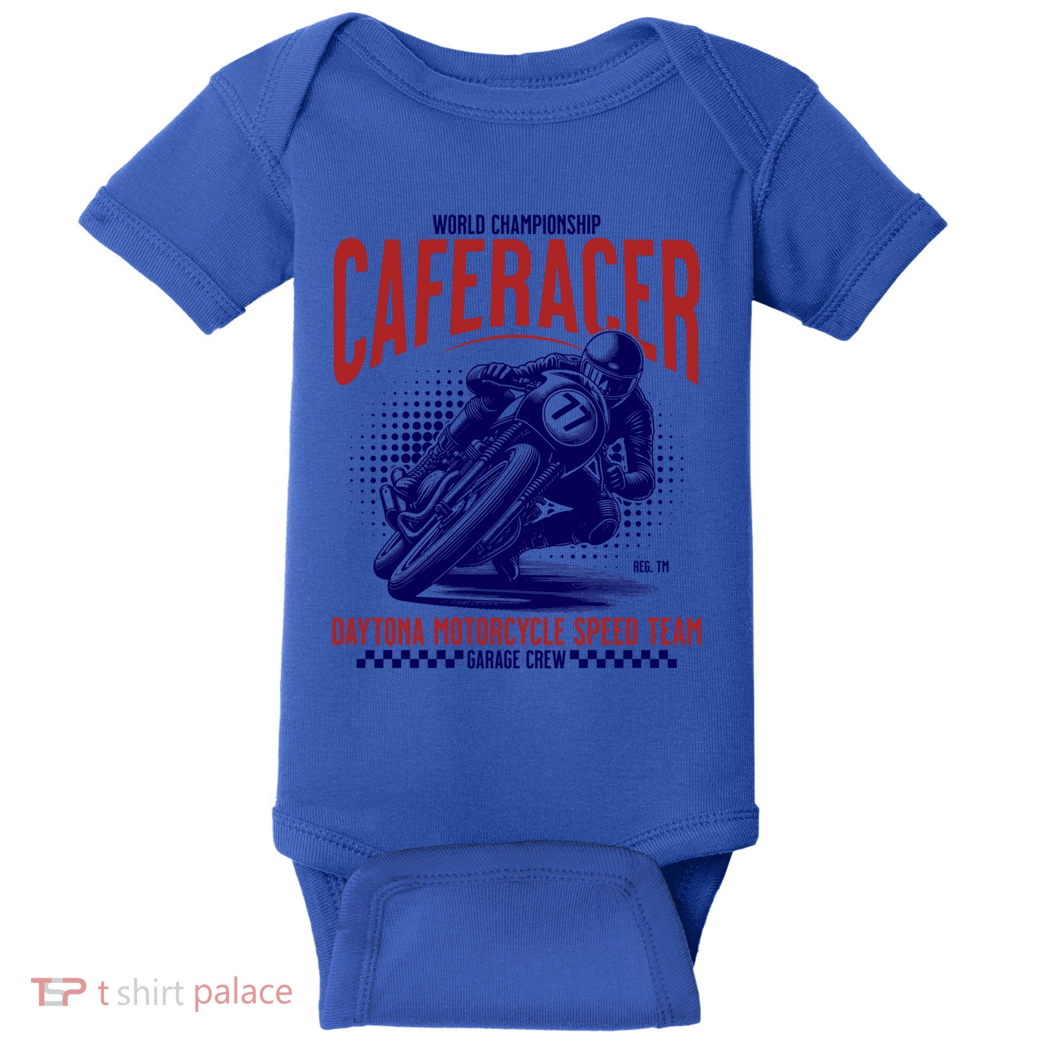 Vintage Motorcycle Caferacer Classic Gift Baby Bodysuit