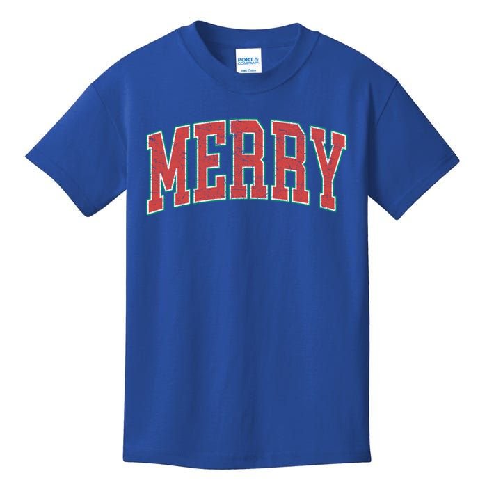 Vintage Merry Christmas Meaningful Gift Kids T-Shirt