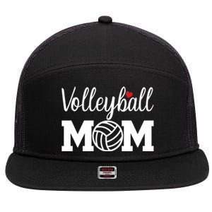 Volleyball Mom Cute Mom Life Volleyball Game Day Cheer Mom Gift 7 Panel Mesh Trucker Snapback Hat