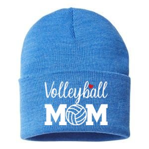 Volleyball Mom Cute Mom Life Volleyball Game Day Cheer Mom Gift Sustainable Knit Beanie