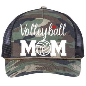 Volleyball Mom Cute Mom Life Volleyball Game Day Cheer Mom Gift Retro Rope Trucker Hat Cap