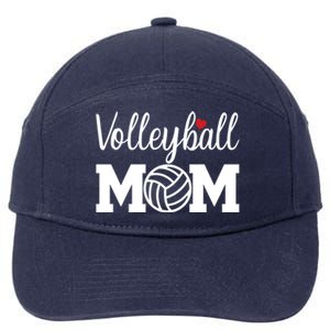 Volleyball Mom Cute Mom Life Volleyball Game Day Cheer Mom Gift 7-Panel Snapback Hat