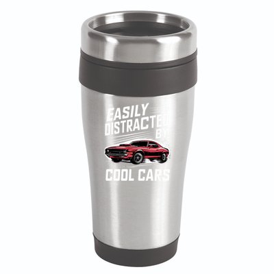 Vintage Muscle Car Easily Distracted By Cool Cars Great Gift 16oz Travel Tumbler