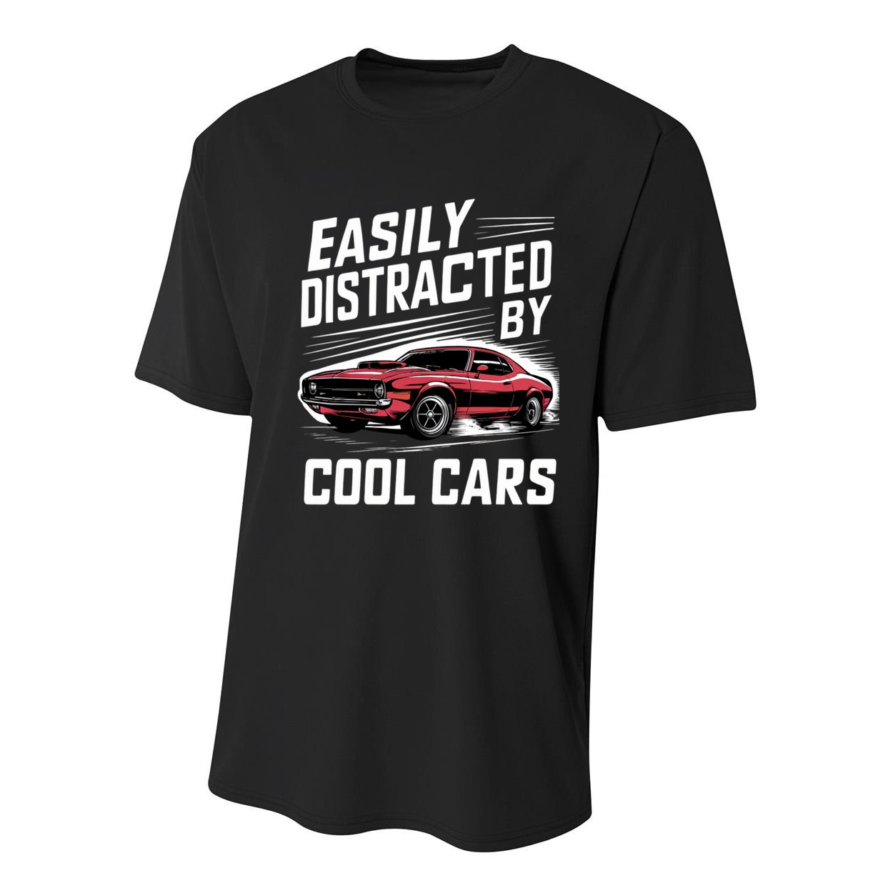 Vintage Muscle Car Easily Distracted By Cool Cars Great Gift Youth Performance Sprint T-Shirt