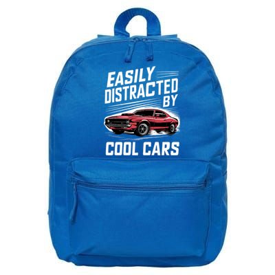 Vintage Muscle Car Easily Distracted By Cool Cars Great Gift 16 in Basic Backpack