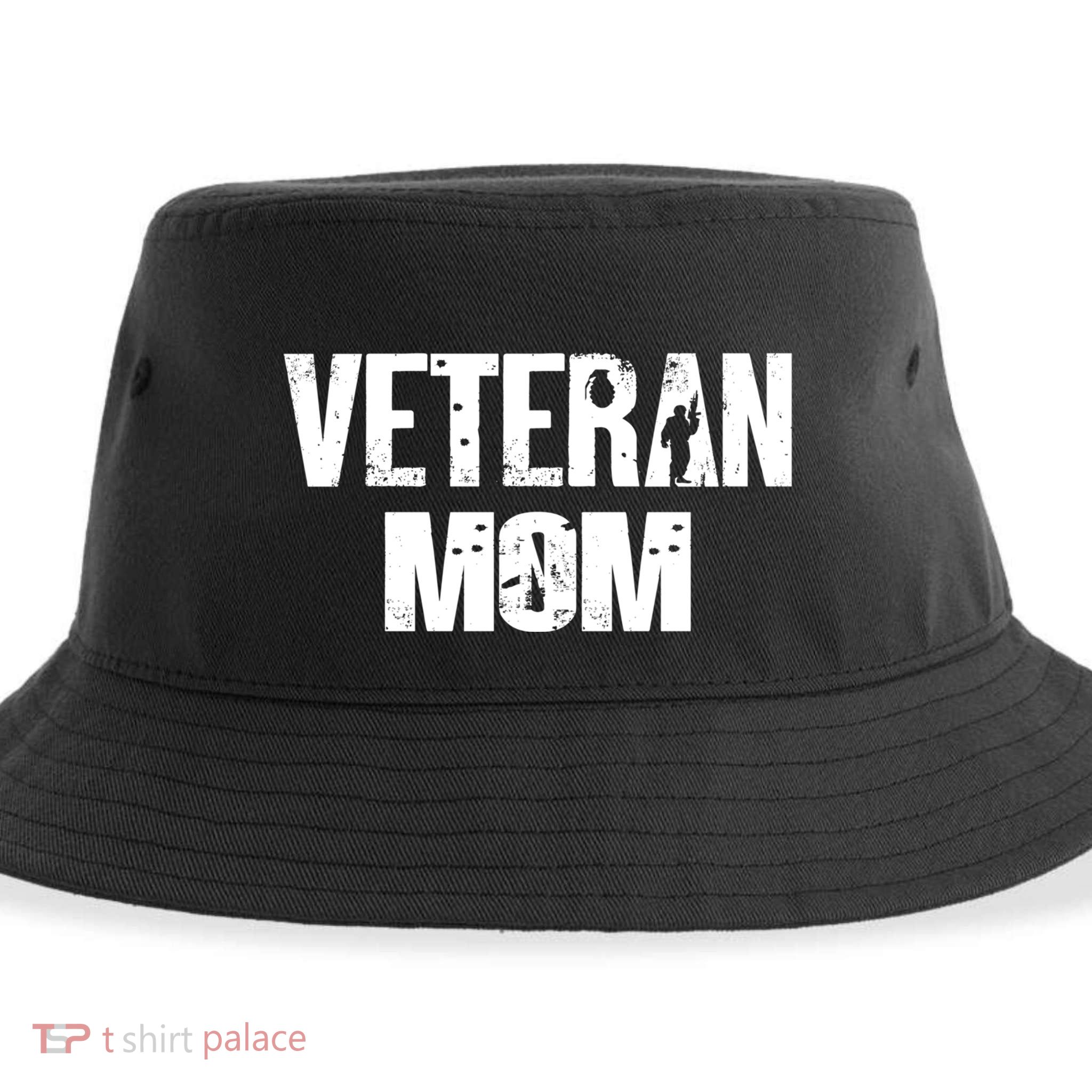 Veteran Mom Cute Gift Sustainable Bucket Hat