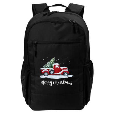 Vintage Merry Christmas Red Truck Old Fashioned Christmas Backpack