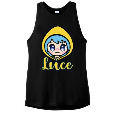 VaticanS Mascot Character Cute Anime Girl Luce Ladies PosiCharge Tri-Blend Wicking Tank