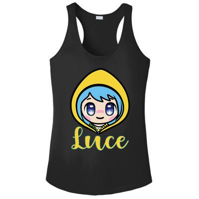 VaticanS Mascot Character Cute Anime Girl Luce Ladies PosiCharge Competitor Racerback Tank