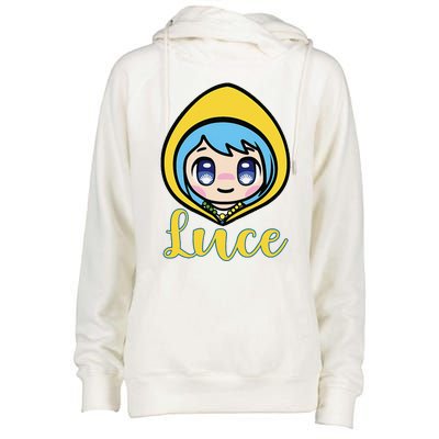 VaticanS Mascot Character Cute Anime Girl Luce Womens Funnel Neck Pullover Hood