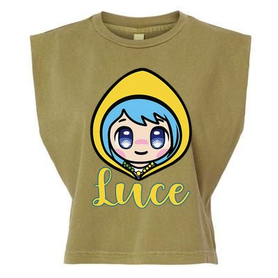 VaticanS Mascot Character Cute Anime Girl Luce Garment-Dyed Women's Muscle Tee