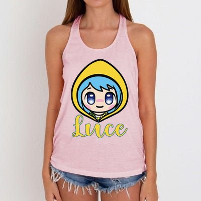 VaticanS Mascot Character Cute Anime Girl Luce Women's Knotted Racerback Tank