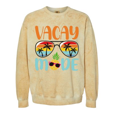 Vacay Mode Cute Vacation Summer Cruise Getaway Holiday Colorblast Crewneck Sweatshirt