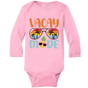 Vacay Mode Cute Vacation Summer Cruise Getaway Holiday Baby Long Sleeve Bodysuit