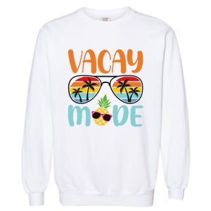 Vacay Mode Cute Vacation Summer Cruise Getaway Holiday Garment-Dyed Sweatshirt