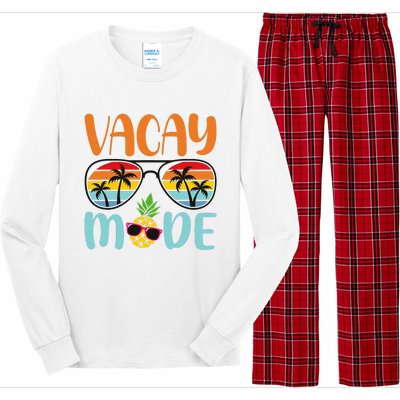 Vacay Mode Cute Vacation Summer Cruise Getaway Holiday Long Sleeve Pajama Set