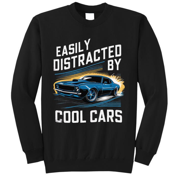 Vintage Muscle Car Easily Distracted By Cool Cars Gift Sweatshirt