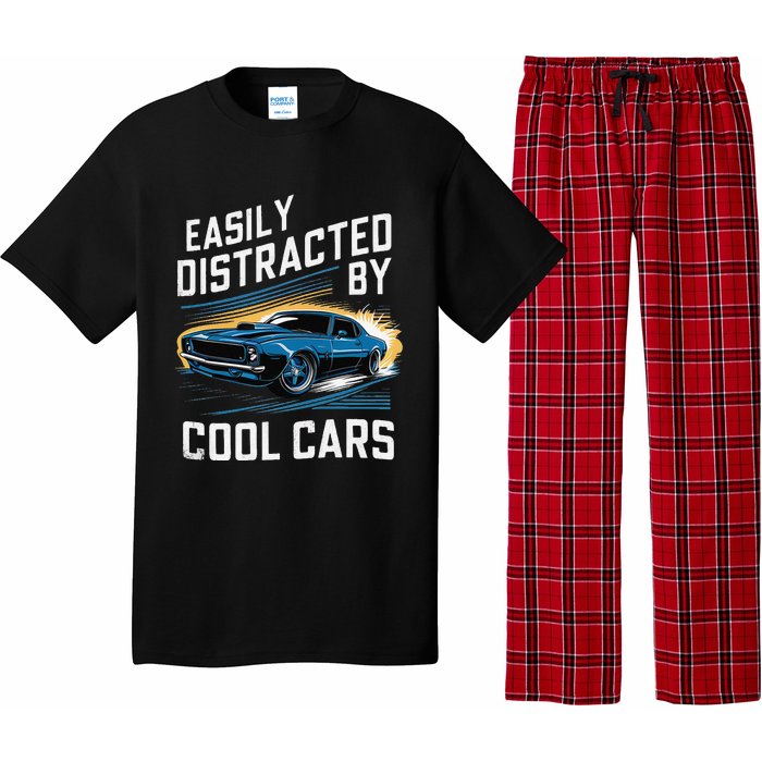 Vintage Muscle Car Easily Distracted By Cool Cars Gift Pajama Set