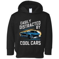 Vintage Muscle Car Easily Distracted By Cool Cars Gift Toddler Hoodie