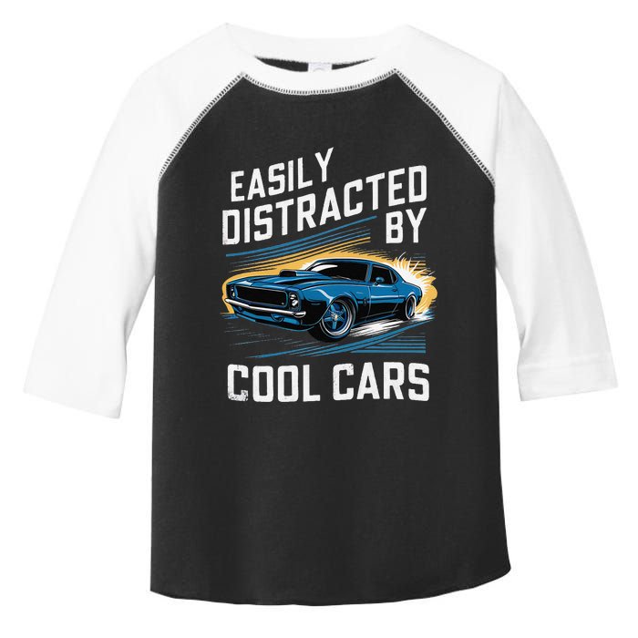 Vintage Muscle Car Easily Distracted By Cool Cars Gift Toddler Fine Jersey T-Shirt