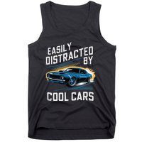 Vintage Muscle Car Easily Distracted By Cool Cars Gift Tank Top