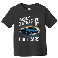 Vintage Muscle Car Easily Distracted By Cool Cars Gift Toddler T-Shirt