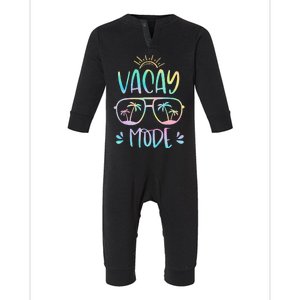 Vacay Mode Cute Vacation Summer Cruise Getaway Holiday Infant Fleece One Piece