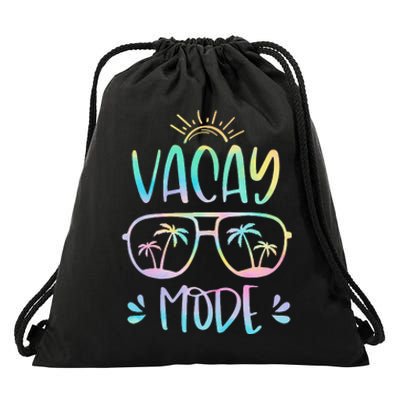 Vacay Mode Cute Vacation Summer Cruise Getaway Holiday Drawstring Bag