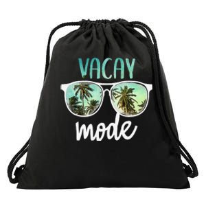 Vacay Mode Cute Vacation Summer Cruise Getaway Drawstring Bag