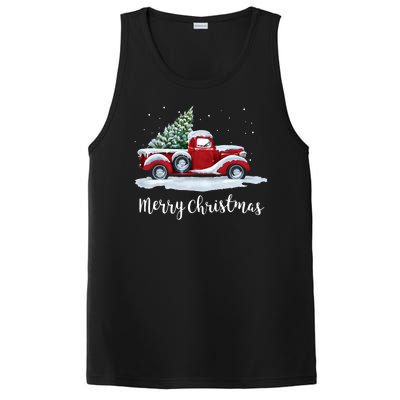 Vintage Merry Christmas Red Truck Old Fashioned Christmas PosiCharge Competitor Tank