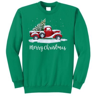 Vintage Merry Christmas Red Truck Old Fashioned Christmas Sweatshirt