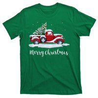 Vintage Merry Christmas Red Truck Old Fashioned Christmas T-Shirt