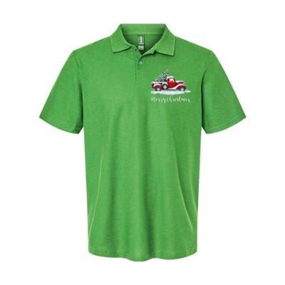 Vintage Merry Christmas Red Truck Old Fashioned Christmas Softstyle Adult Sport Polo