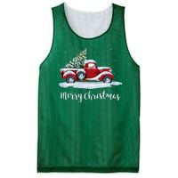 Vintage Merry Christmas Red Truck Old Fashioned Christmas Mesh Reversible Basketball Jersey Tank