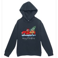 Vintage Merry Christmas Red Truck Old Fashioned Christmas Urban Pullover Hoodie