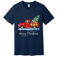 Vintage Merry Christmas Red Truck Old Fashioned Christmas Premium T-Shirt