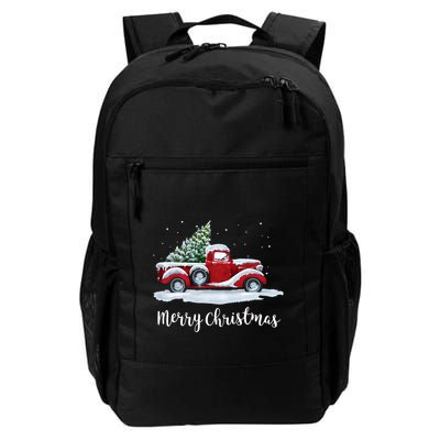 Vintage Merry Christmas Red Truck Old Fashioned Christmas Backpack