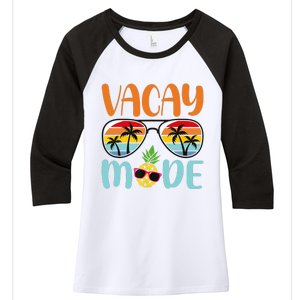 Vacay Mode Cute Vacation Summer Cruise Getaway Holiday Women's Tri-Blend 3/4-Sleeve Raglan Shirt