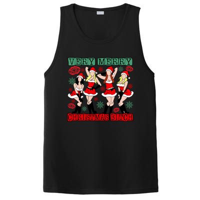 Very Merry Christmas Bitch Funny Girls Iconic Holiday Season Dancing PosiCharge Competitor Tank