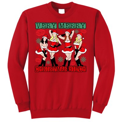 Very Merry Christmas Bitch Funny Girls Iconic Holiday Season Dancing Sweatshirt